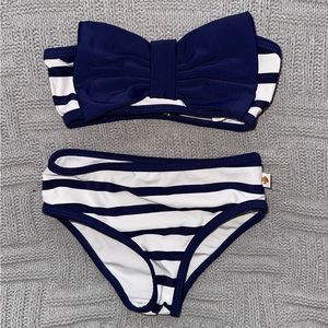 Kate Spade - Toddlers Size 2 - Bow Bikini - May be worn as a halter or bandeau.